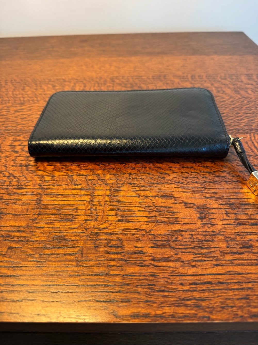 See By Chloe Snakeskin Embossed Leather Zip-Around Wallet - Picture 7 of 13